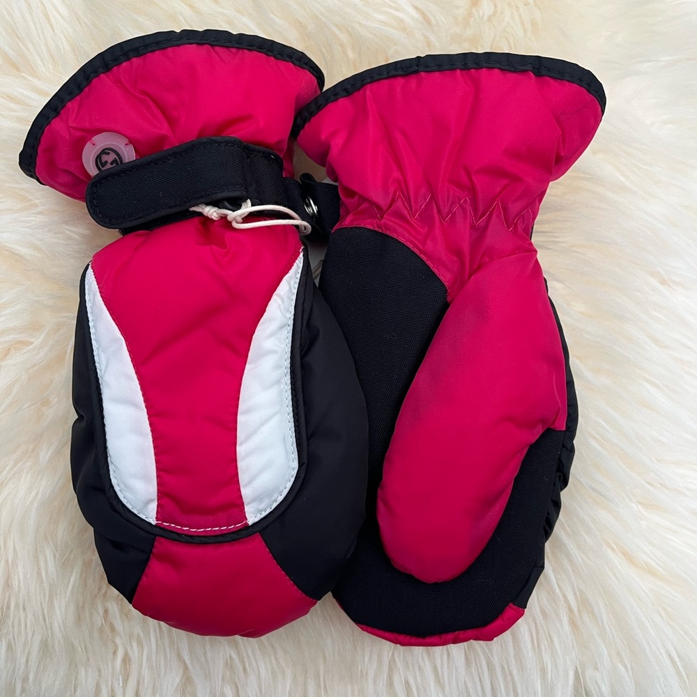 NWT 100% AUTH Gucci Kids Technical Ski Gloves In Raspberry Sz 10